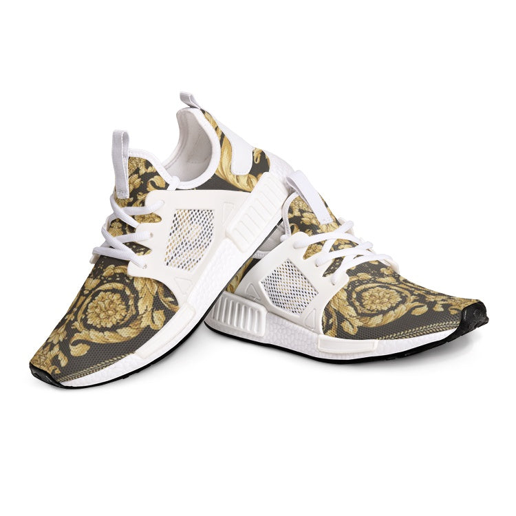 Baroque Gold Scarf Print Unisex Lightweight Sneakers - Wray Sports