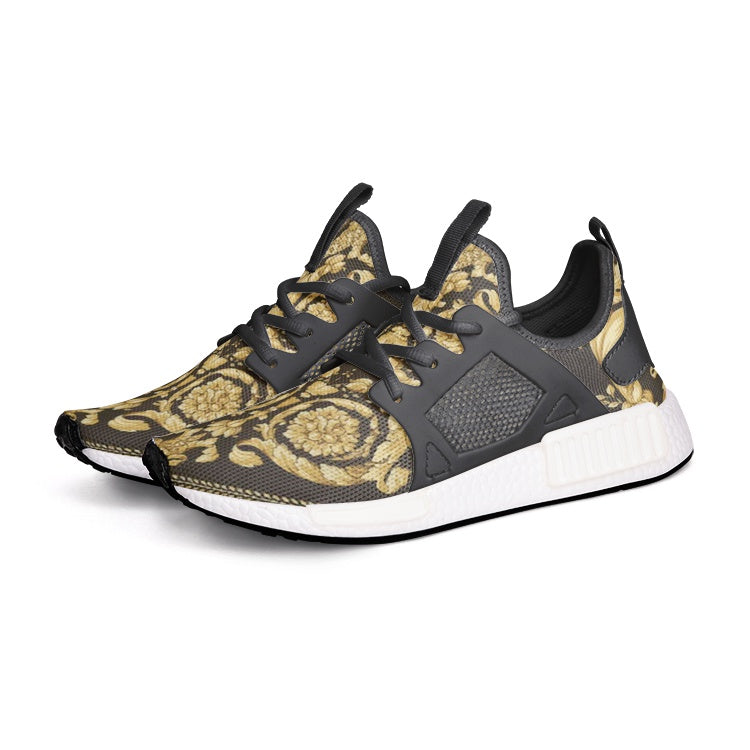 Baroque Gold Scarf Print Unisex Lightweight Sneakers - Wray Sports