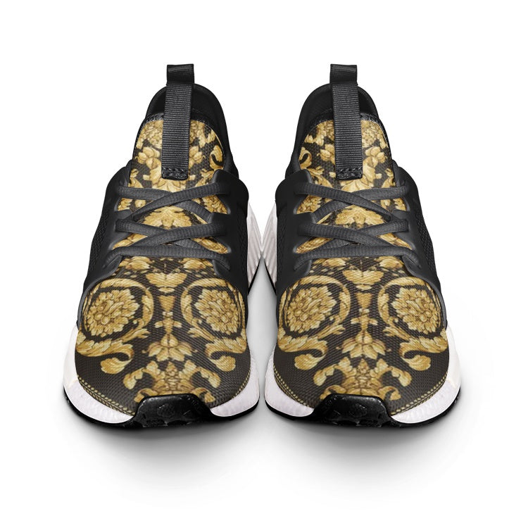 Baroque Gold Scarf Print Unisex Lightweight Sneakers - Wray Sports