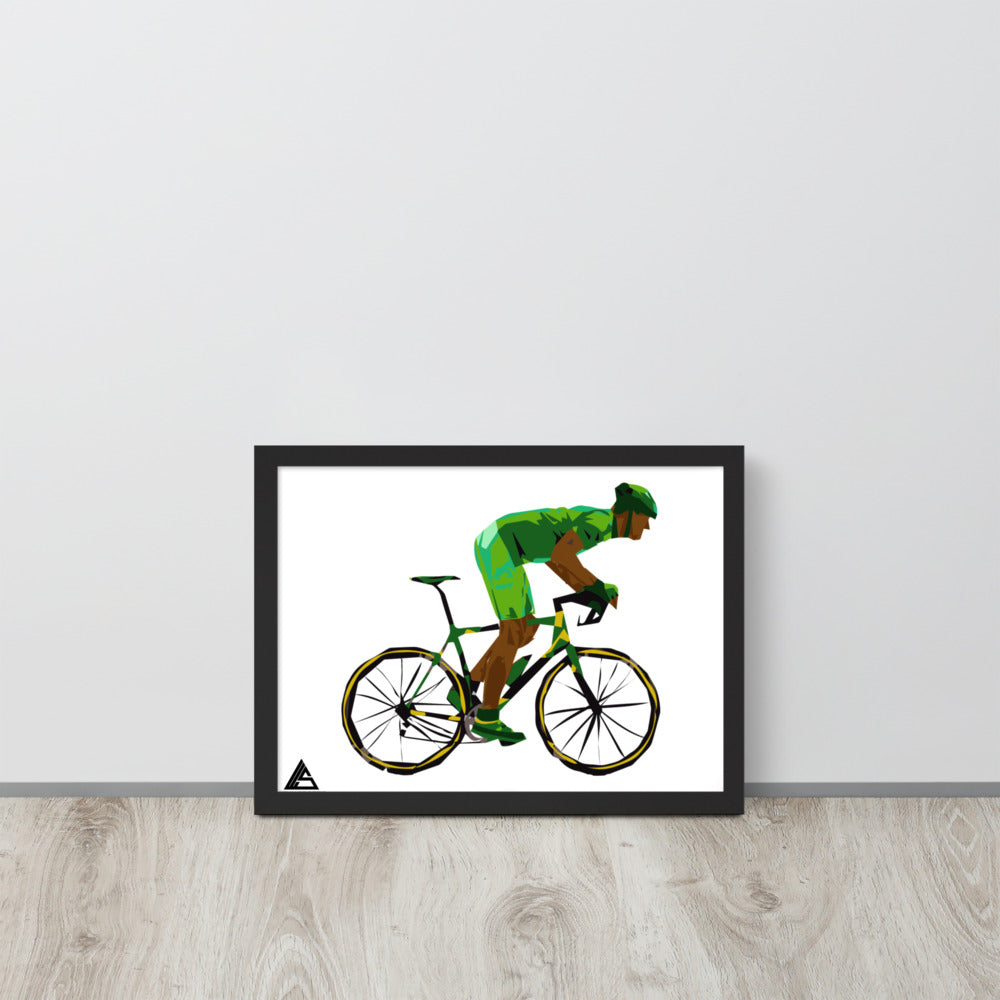 Caribbean Cyclist Framed Poster - Wray Sports