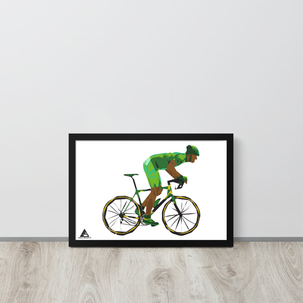 Caribbean Cyclist Framed Poster - Wray Sports