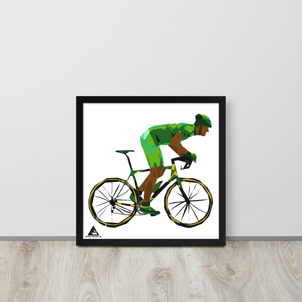 Caribbean Cyclist Framed Poster - Wray Sports