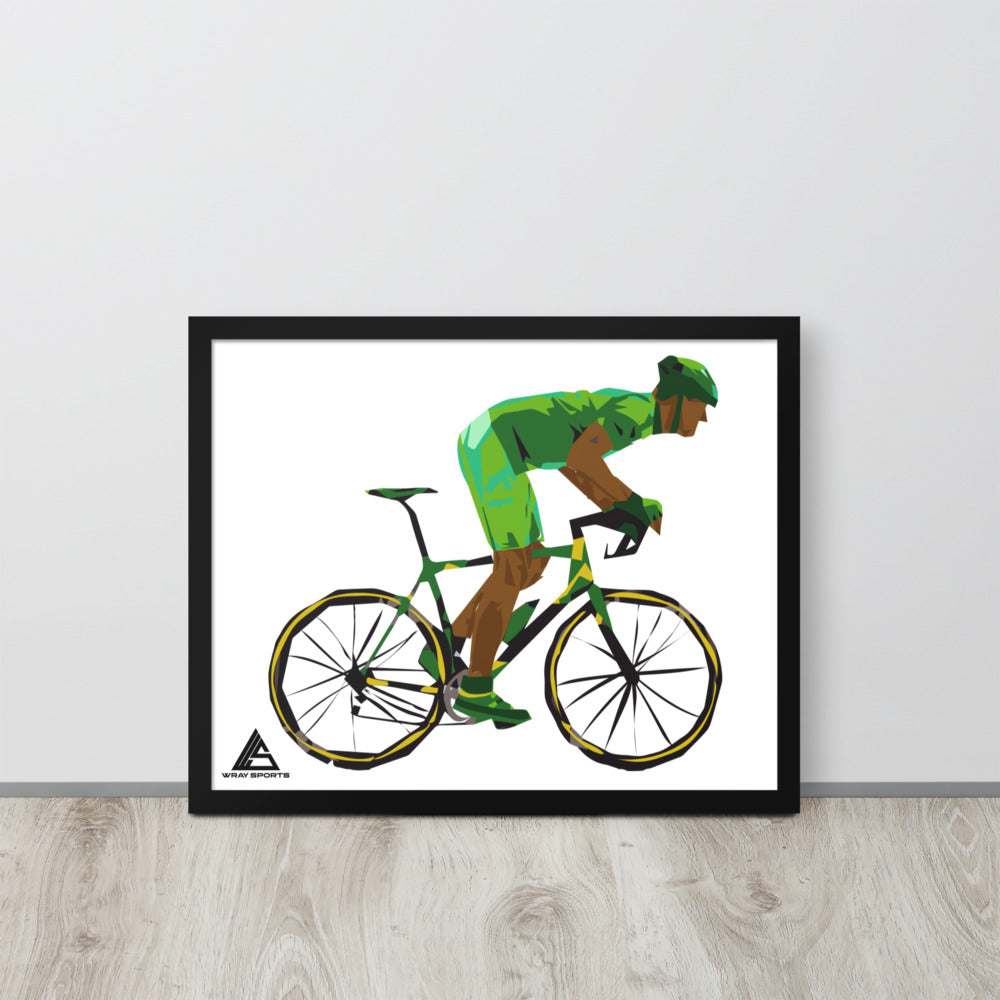 Caribbean Cyclist Framed Poster - Wray Sports