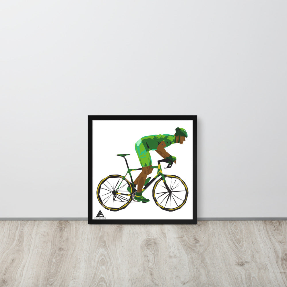 Caribbean Cyclist Framed Poster - Wray Sports