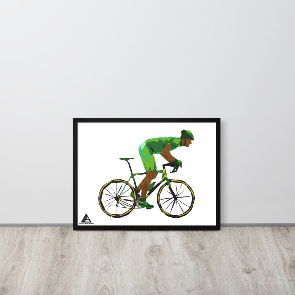 Caribbean Cyclist Framed Poster - Wray Sports