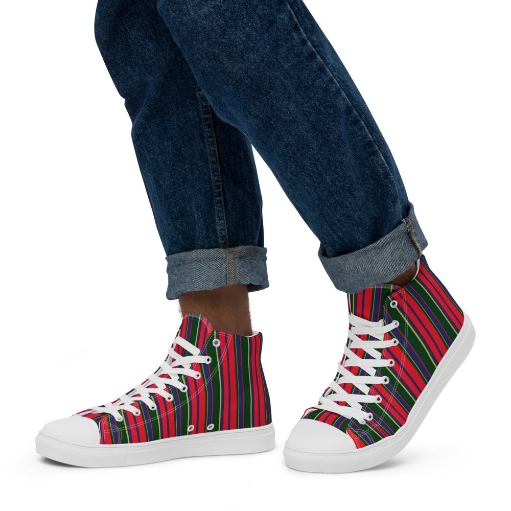 Polo Pony Carib Print High Top Canvas Shoes - Wray Sports