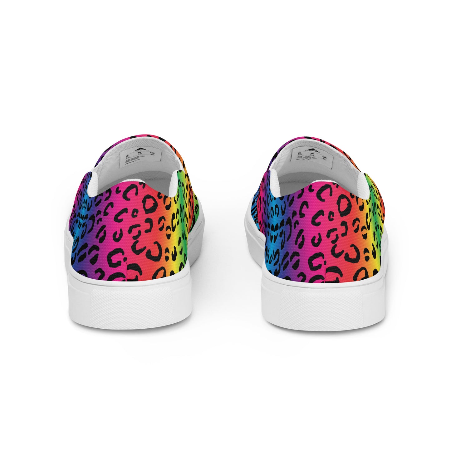 Rainbow leopard Men’s slip-on canvas shoes - wray sports