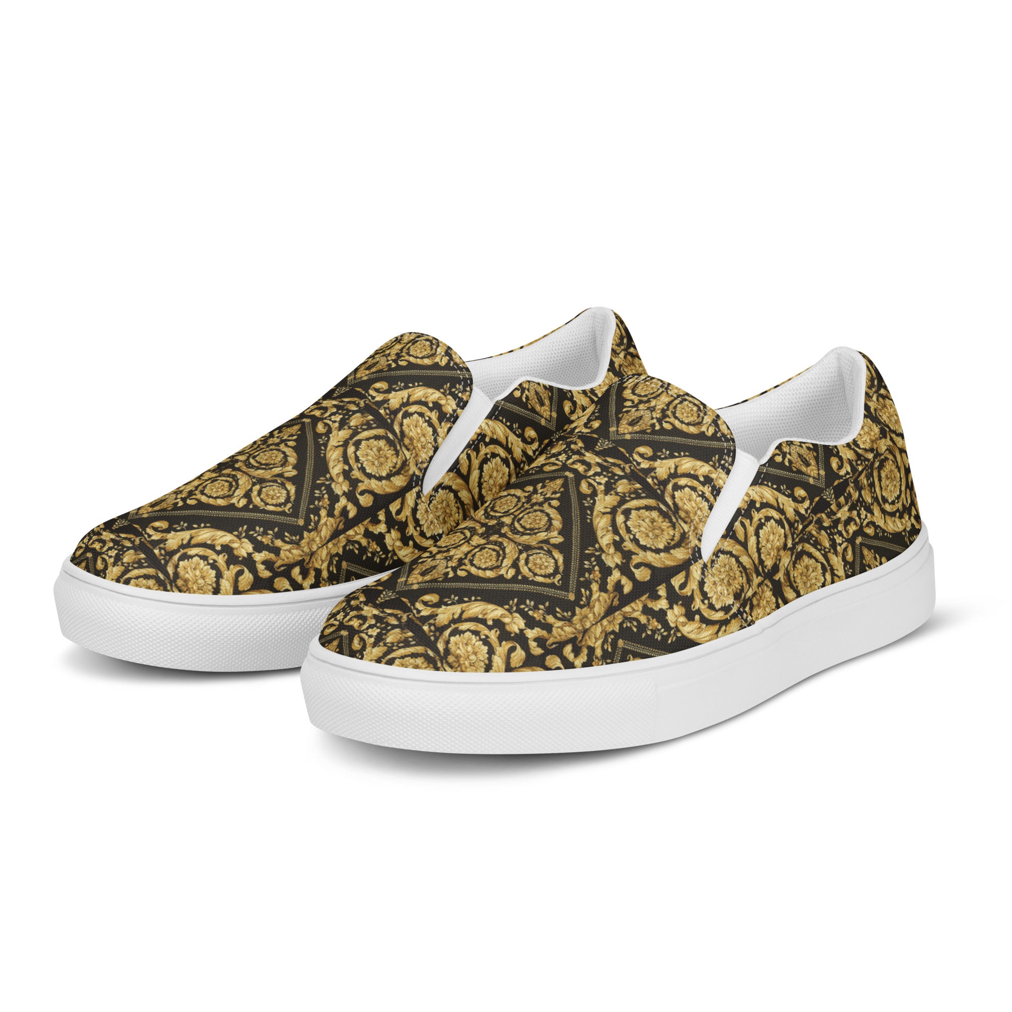 Gold canvas hot sale shoes