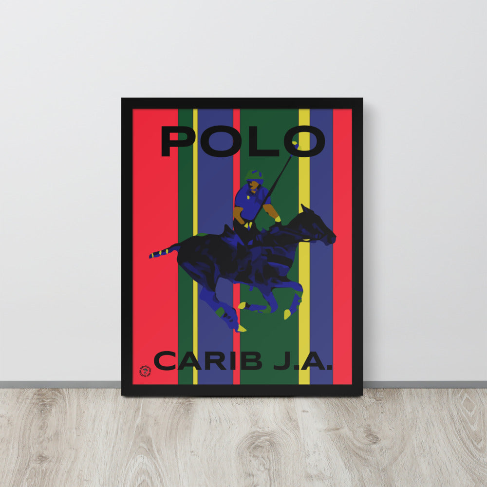 Carib Polo Rider Framed Poster - Wray Sports