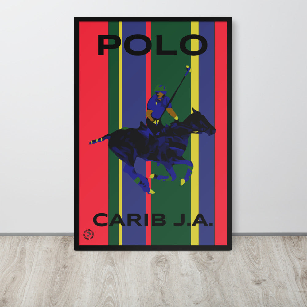 Carib Polo Rider Framed Poster - Wray Sports