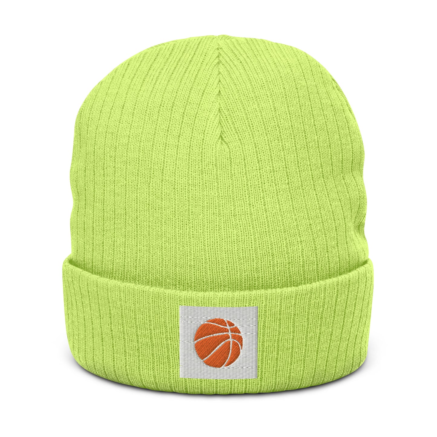 Embroidered Basketball Ribbed knit beanie