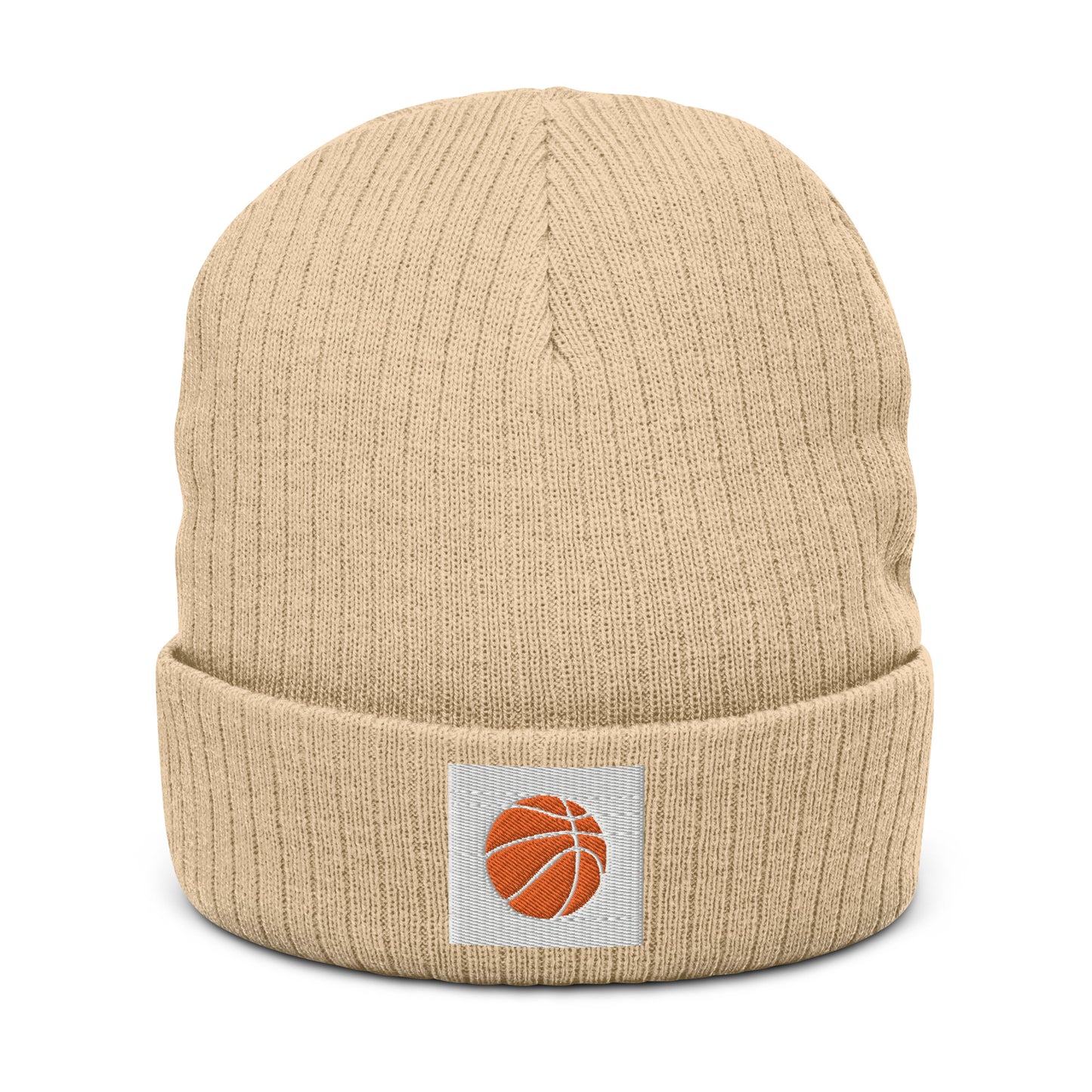 Embroidered Basketball Ribbed knit beanie