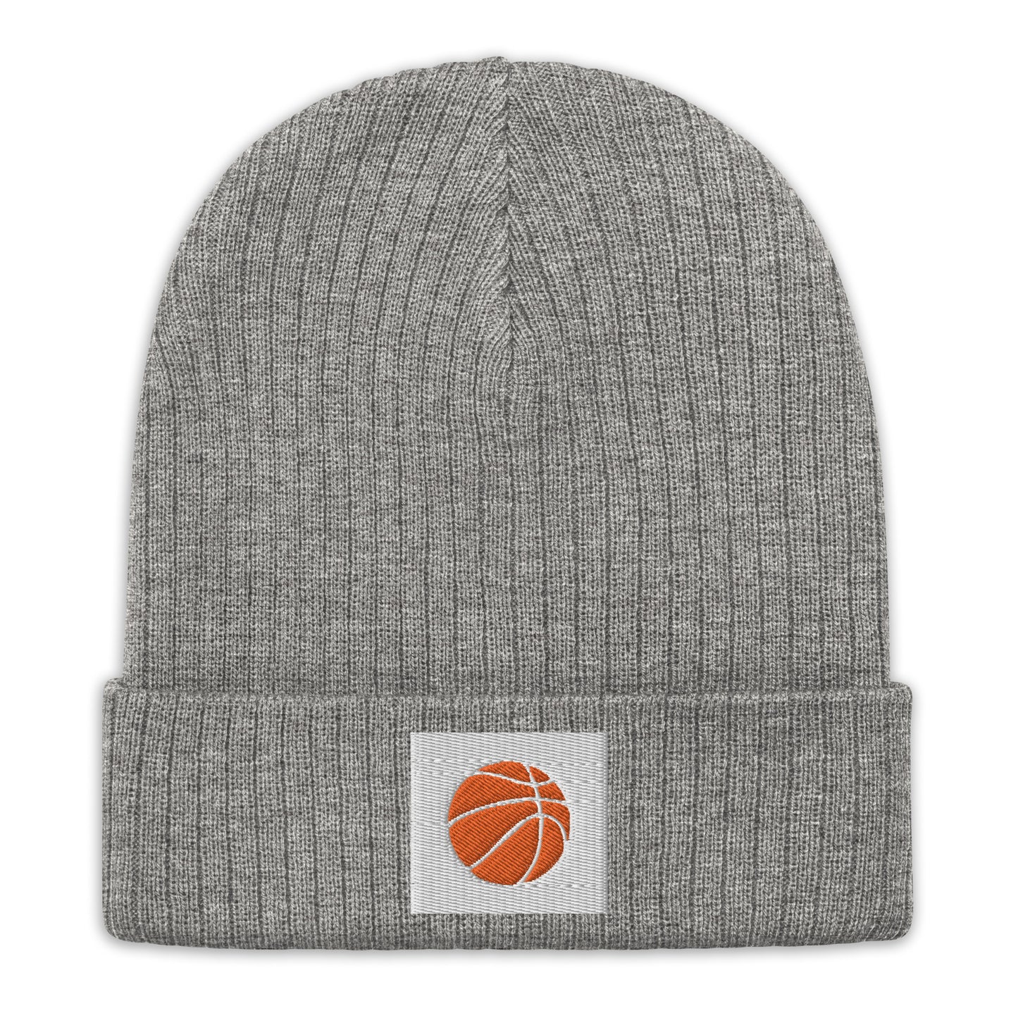 Embroidered Basketball Ribbed knit beanie