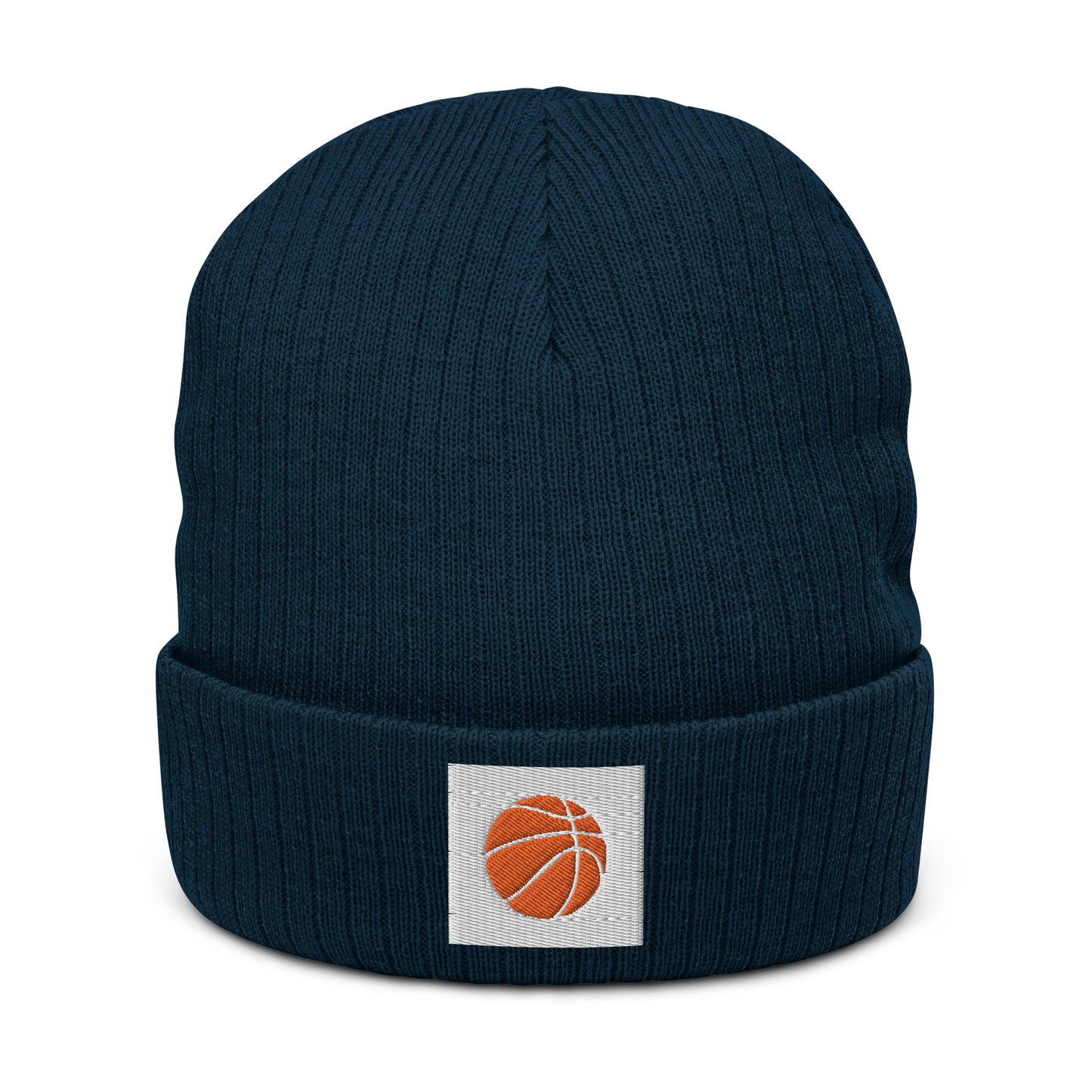 Embroidered Basketball Ribbed knit beanie