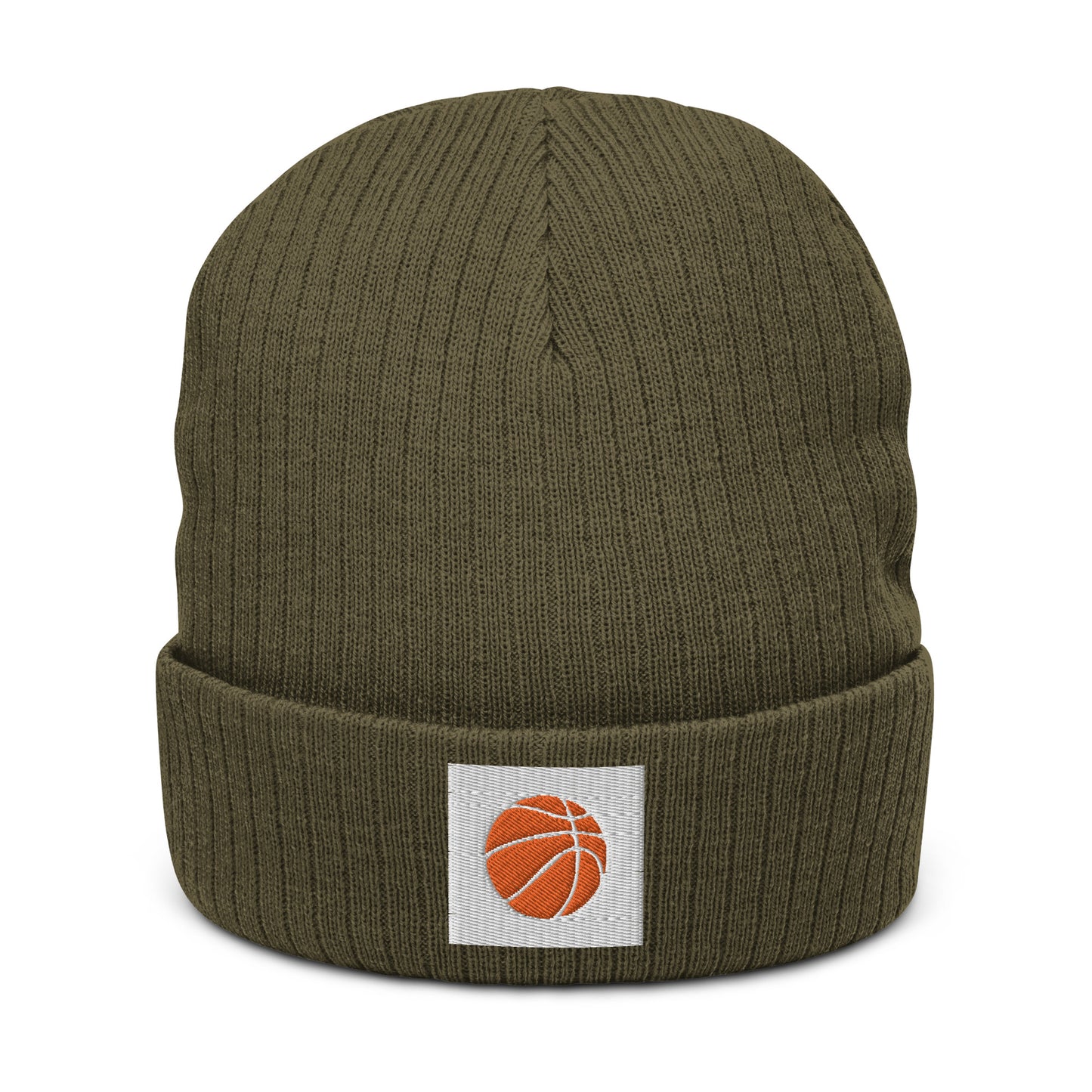 Embroidered Basketball Ribbed knit beanie