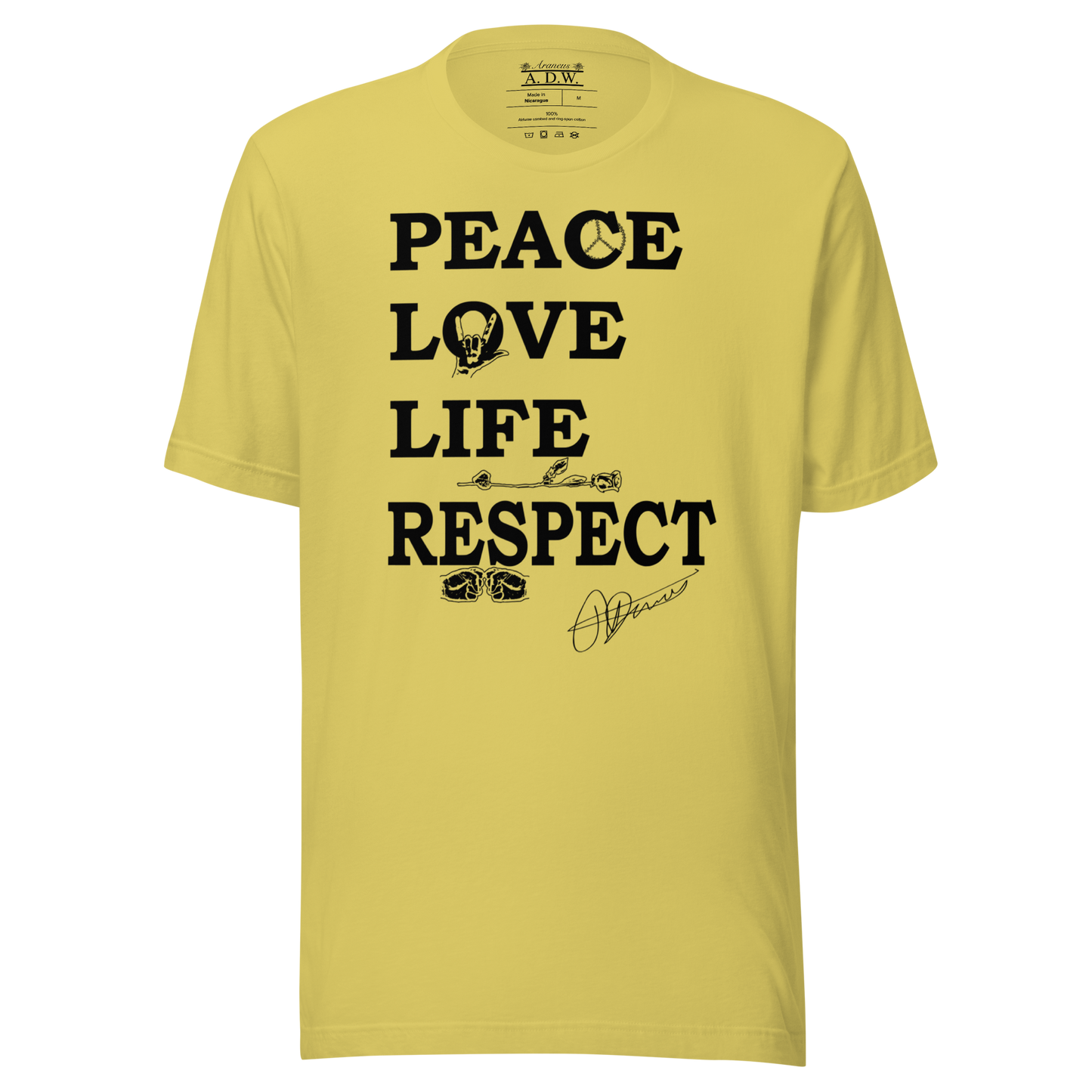 Peace Love Life Respect T-Shirt